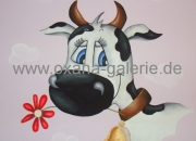 Oxana-Galerie.de Kuh mit Blume und Glocke