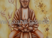 Oxana-Galerie.de Buddha mit Lotusblume in Öl